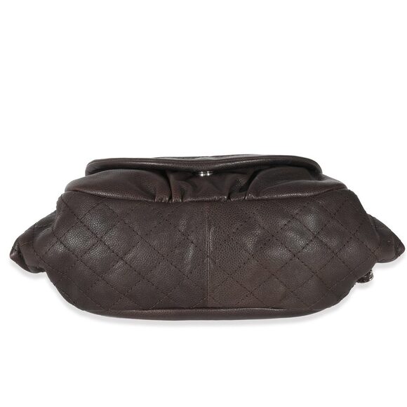 Chanel 08A Brown Caviar Large Half Moon Flap Bag - Picture 4 of 6